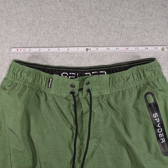 Spyder Swim-Surf -Sand -Sun Men's UV Protection Mesh Liner Swim Trunk Green - Picture 12 of 15
